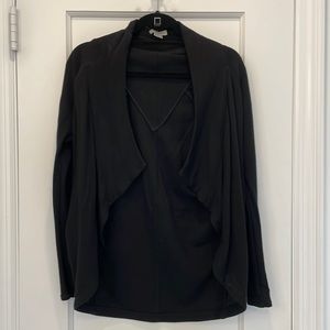 Helmut Lang Thick Black open sweater jacket